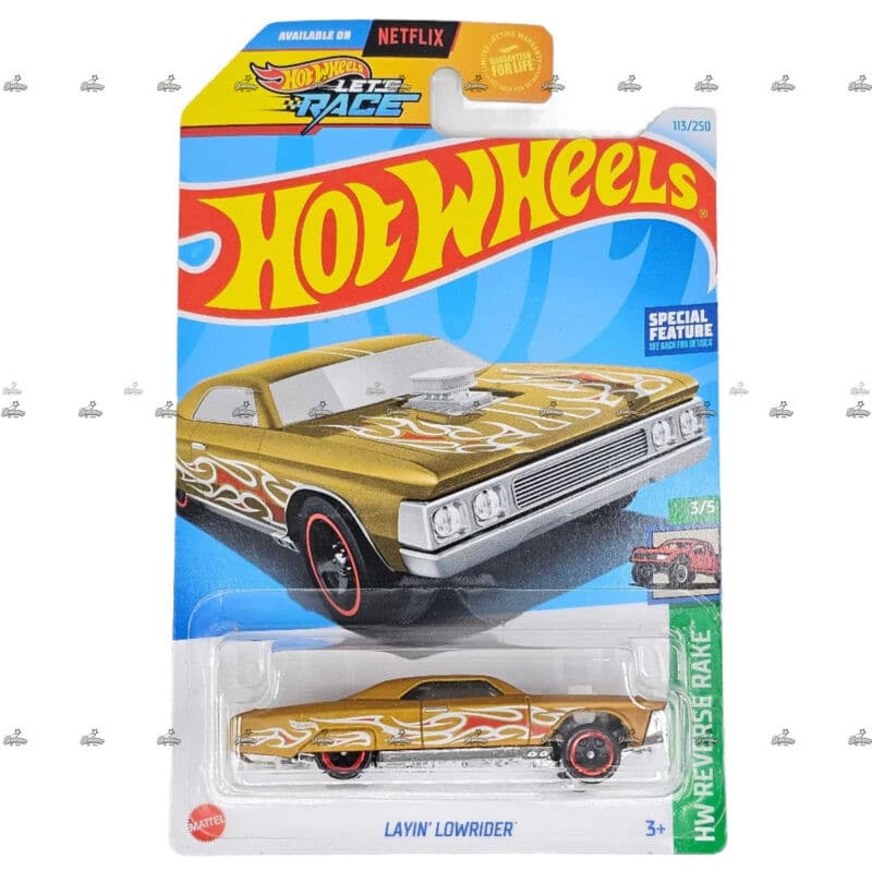 Hot Wheels Laying Lowrider   HW REVERSE RAKE