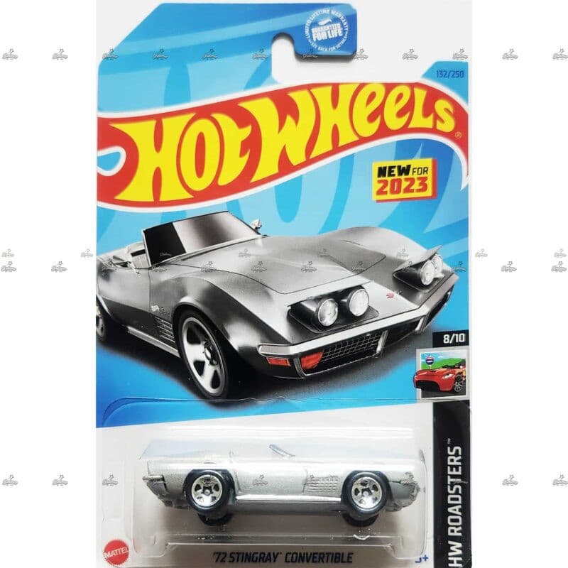 Hot Wheels   72 Stingray Convertible   HW ROADSTERS silver