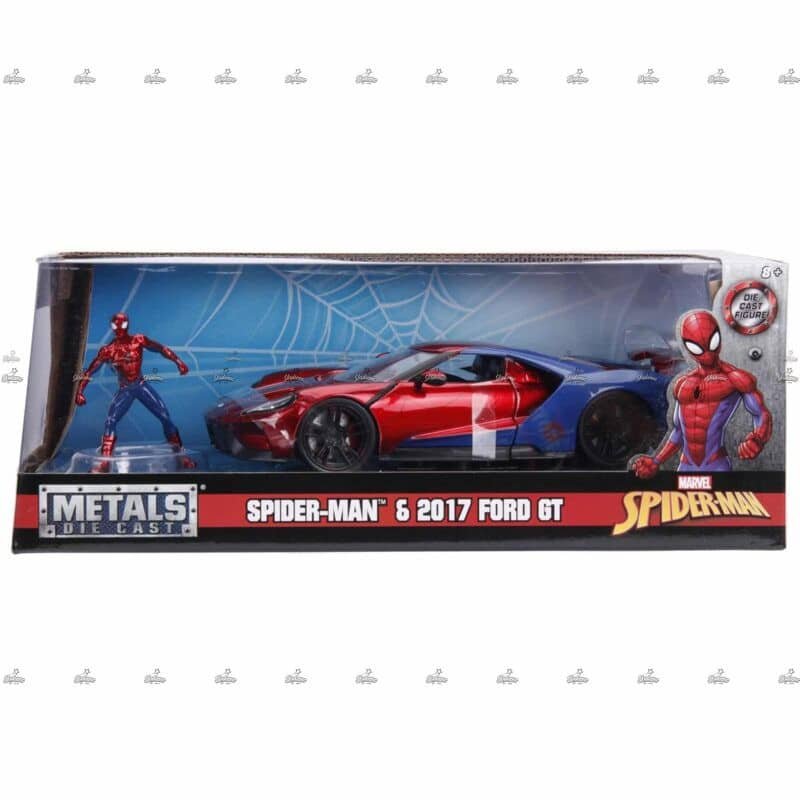 Jada 2017 Ford GT With Spiderman Figure MARVEL SPIDER MAN