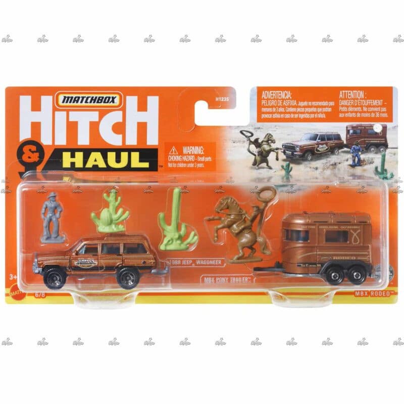 Matchbox Hitch Haul   1988 Jeep Wagoneer MBX Pony Trailer