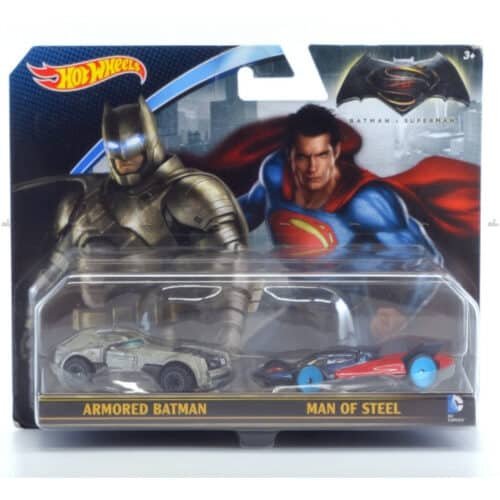 Hot Wheels Character Cars Pack   Armored Batman Man of Steel   Batman Superman