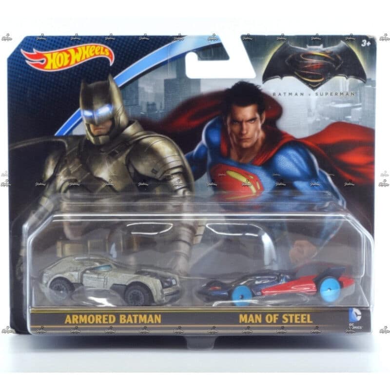 Hot Wheels Character Cars Pack   Armored Batman Man of Steel   Batman Superman