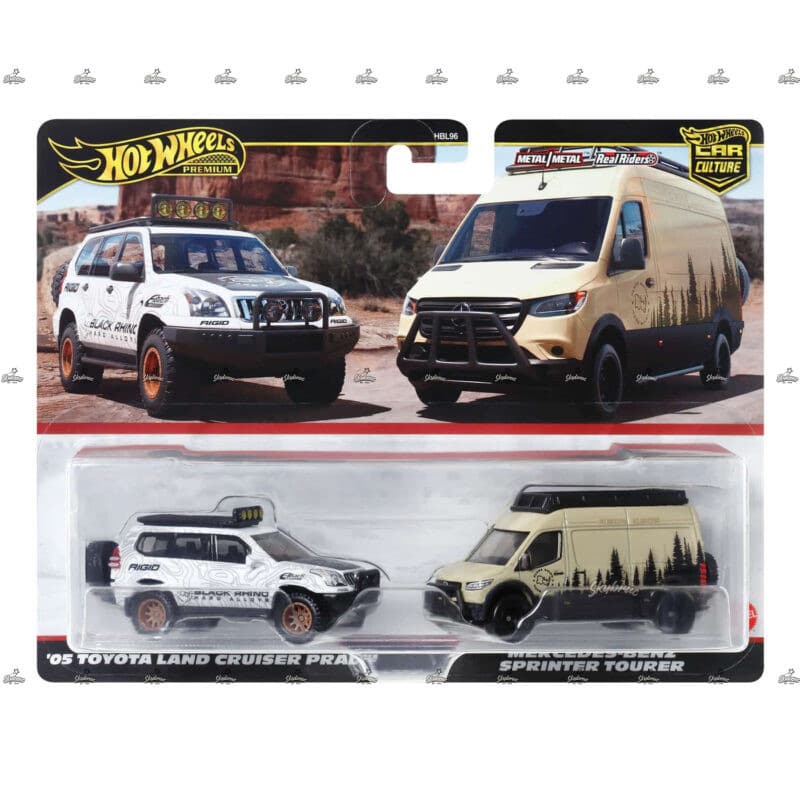 Hot Wheels Premium   05 Toyota Land Cruiser Prado Mercedes Benz Sprinter Tourer