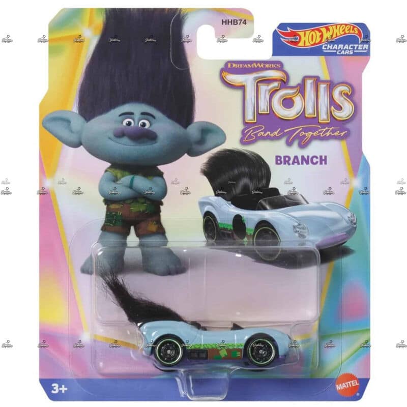 Hot Wheels Premium Character Cars  Branch   TROLLS BAND TOGETHER