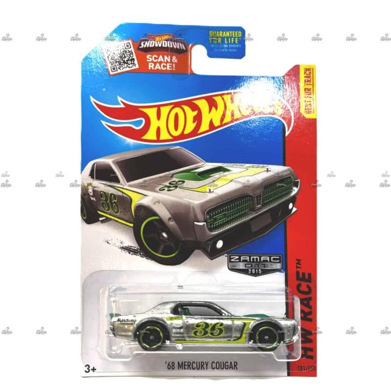 Hot Wheels 68 Mercury Cougar HW RACE ZAMAC 2015