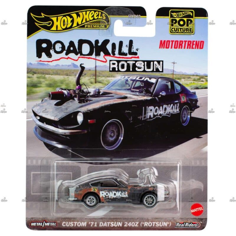 Hot Wheels Premium   Custom 71 Datsun 240Z ROTSUN MOTORTREND ROADKILL ROTSUN