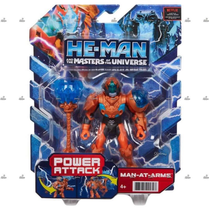 Mattel   Man At Arms Power Attack   HE  MAN AND THE MASTERS OF THE UNIVERSE ACTION FIGURE