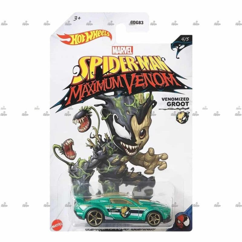 Hot Wheels Exclusive   Custom 15 Ford Mustang  SPIDERMAN MAXIMUM VENOM