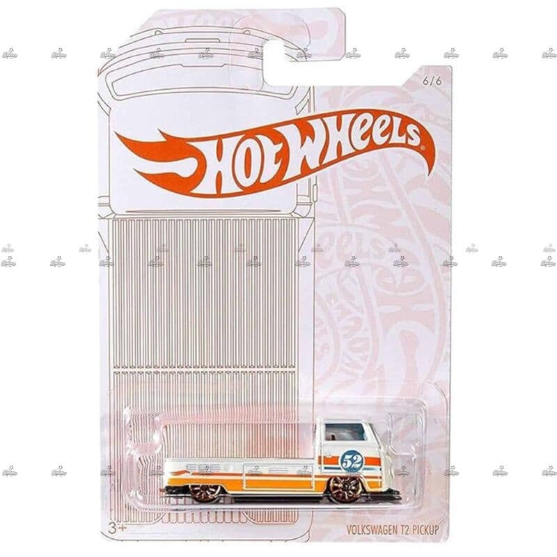 Hot Wheels Exclusive   Volkswagen T2 Pickup   52nd Anniversary Edition   PEARL AND CHROME