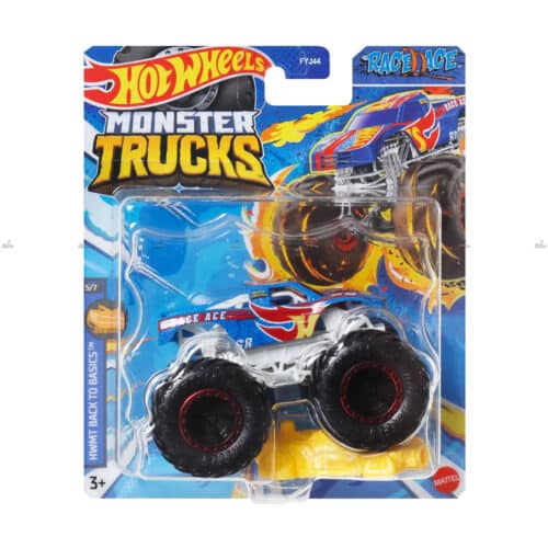 Hot Wheels Monster Trucks   Race Ace  HWMT BACK TO BASICS Imported Card
