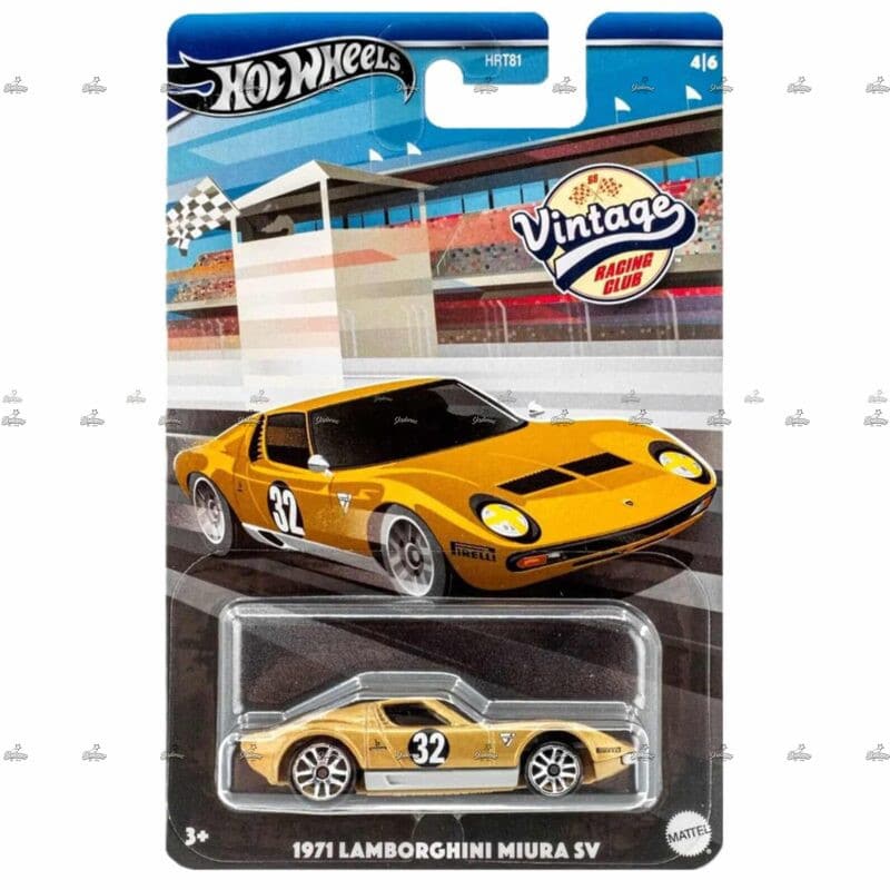Hot Wheels Silver Series   1971 Lamborghini Miura SV   VINTAGE RACING CLUB