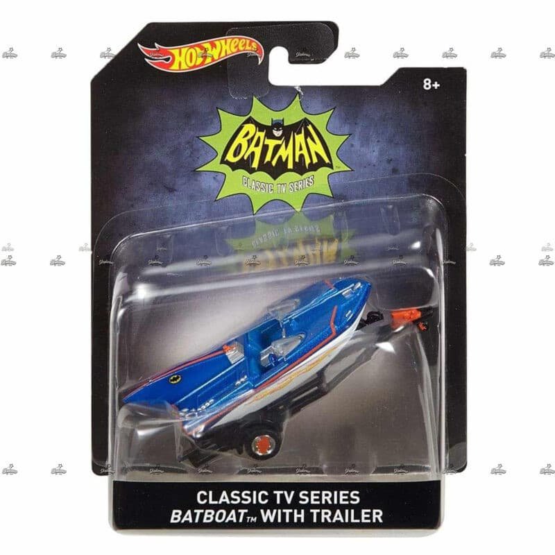 Hot Wheels Exclusive   Batboat With Trailer   BATMAN CLASSIC TV SERIES
