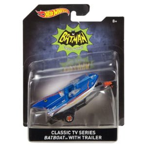   baebe shop your premier destination for premium toys hot wheels exclusive   batboat with trailer   batman classic tv series