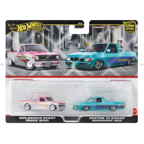 Hot Wheels Premium Pack   1975 Datsun Sunny Truck B120 Custom 93 Nissan Hardbody D21
