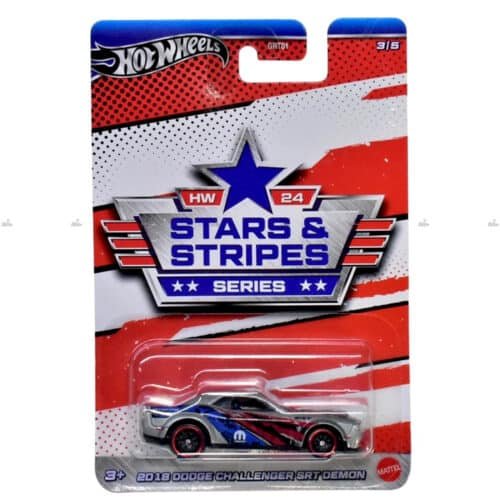 Hot Wheels Silver Series   2018 Dodge Challenger SRT Demon   STARS AND STRIPES 2024