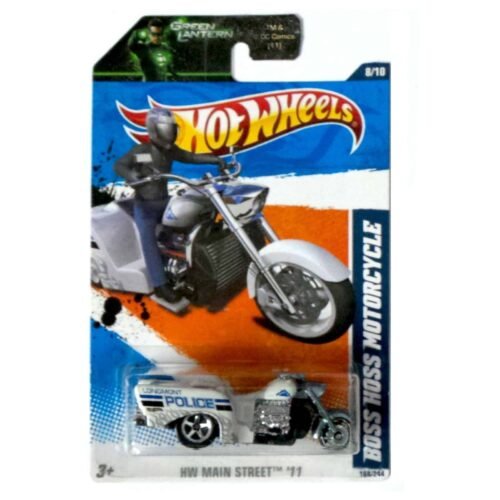 hot wheels boss hoss motorcycle hw main street 11 green lantern dc comics