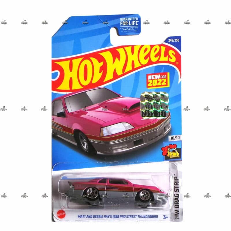 hot wheels matt and debbie hays 1988 pro street thunderbird hw drag strip factory sealed