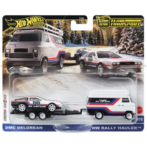 Hot Wheels Premium Team Transport   DMC Delorean HW Rally Hauler