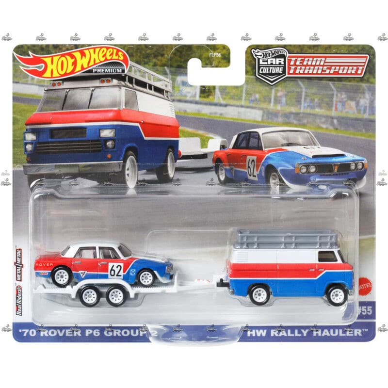 Hot Wheels Team Transport   70 Rover P6 Group   HW Rally Hauler