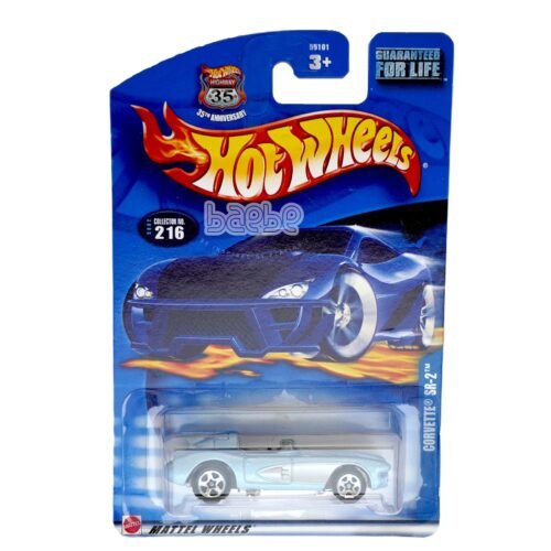hot wheels blue card   corvette sr 2   hot wheels highway 35th anniversary edition