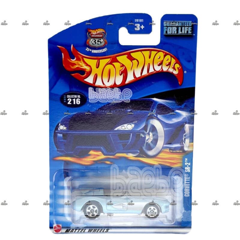 hot wheels blue card   corvette sr 2   hot wheels highway 35th anniversary edition