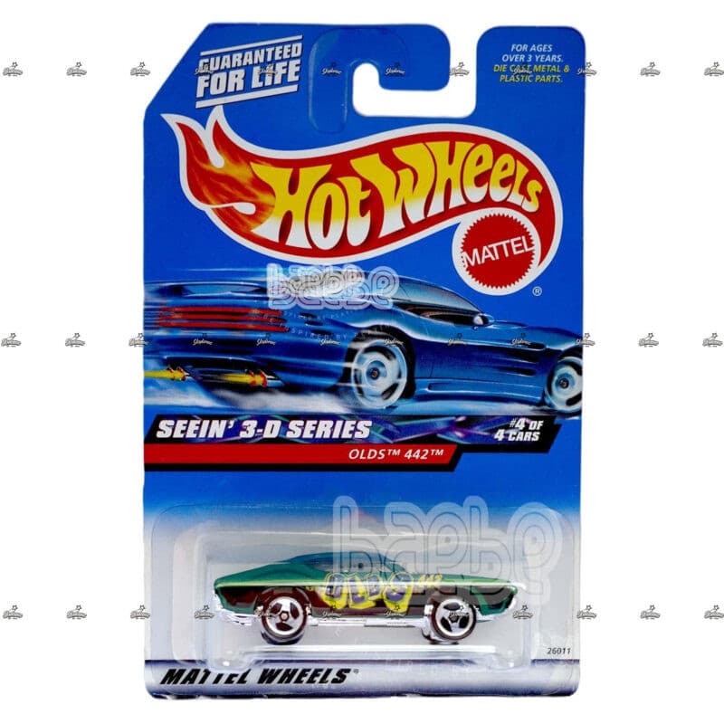 hot wheels blue card  olds 442  seein 3 d series