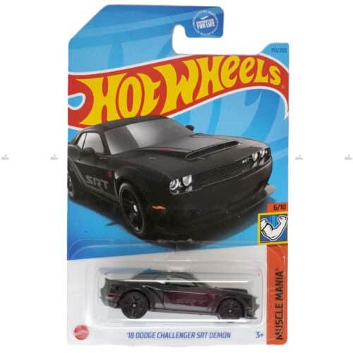 Hot Wheels   18 Dodge Challenger SRT Demon Black  MUSCLE MANIA