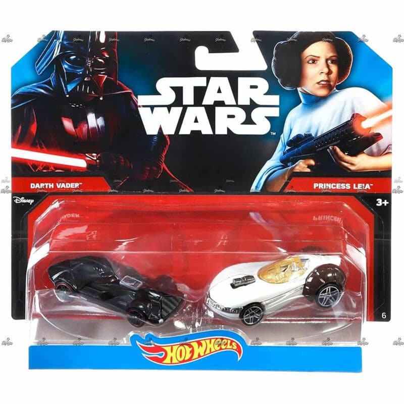 Hot Wheels Character Car Pack   Darth Vader Princess Leia   STAR WARS