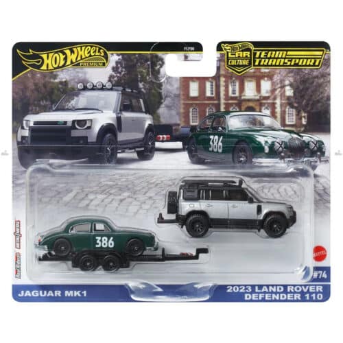 Hot Wheels Premium   Jaguar MK1 2023 Land Rover Defender 110  TEAM TRANSPORT