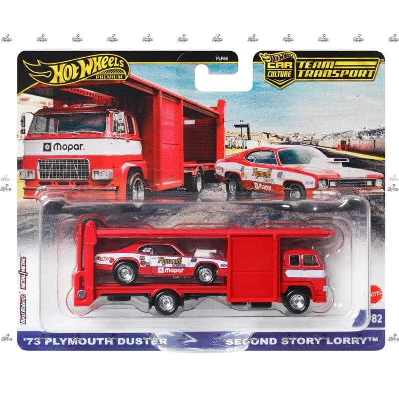 Hot Wheels Premium Team Transport   73 Plymouth Duster Second Story Lorry