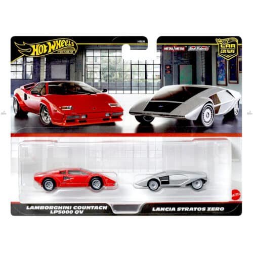 Hot Wheels Premium Pack   Lamborghini Countach LP5000 QV Lancia Stratos Zero