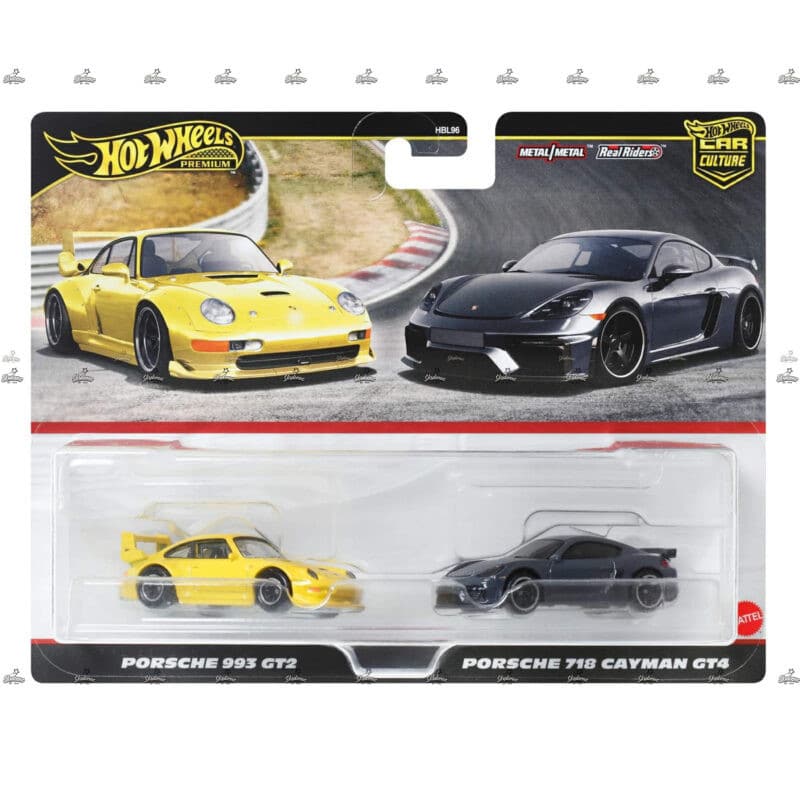 Hot Wheels Premium Pack   Porsche 993 GT2 Porsche 718 Cayman FT4