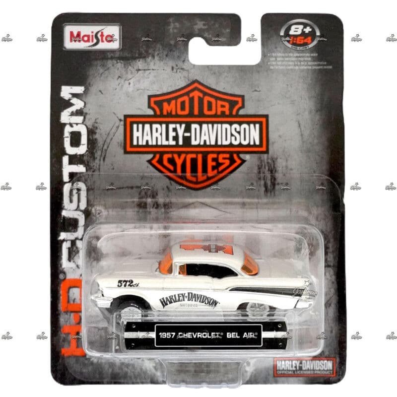 Maisto 1957 Chevrolet Bel Air HD CUSTOM HARLEY DAVISDON