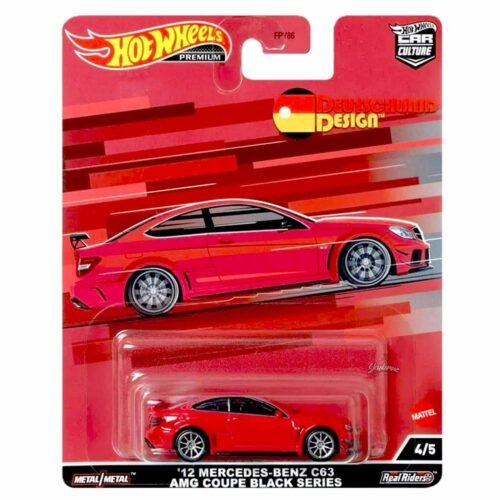 Hot Wheels Premium   12 Mercedes Benz C63 AMG Coupe Black Series   Deutschland Design 2021