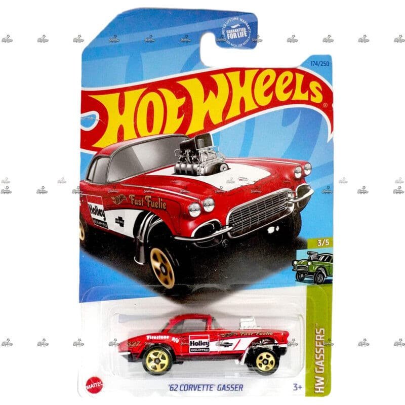 Hot Wheels   62 Corvette Gasser   HW GASSERS US CARD