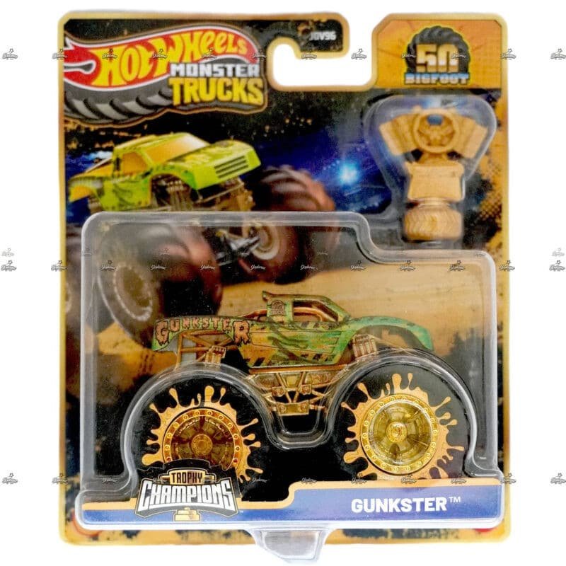 Hot Wheels Monster Trucks   Gunkster   TROPHY CHAMPIONS 2024
