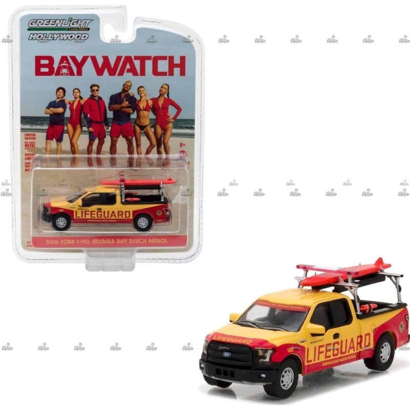 Greenlight   2016 Ford F 150 Emerald Bay Beach Patrol   BAYWATCH HOLLYWOOD SERIES