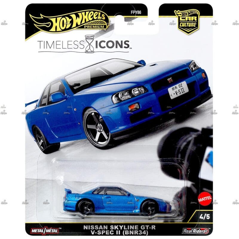 Hot Wheels Premium   Nissan Skyline GT R V Spec II BNR34   TIMELESS ICON