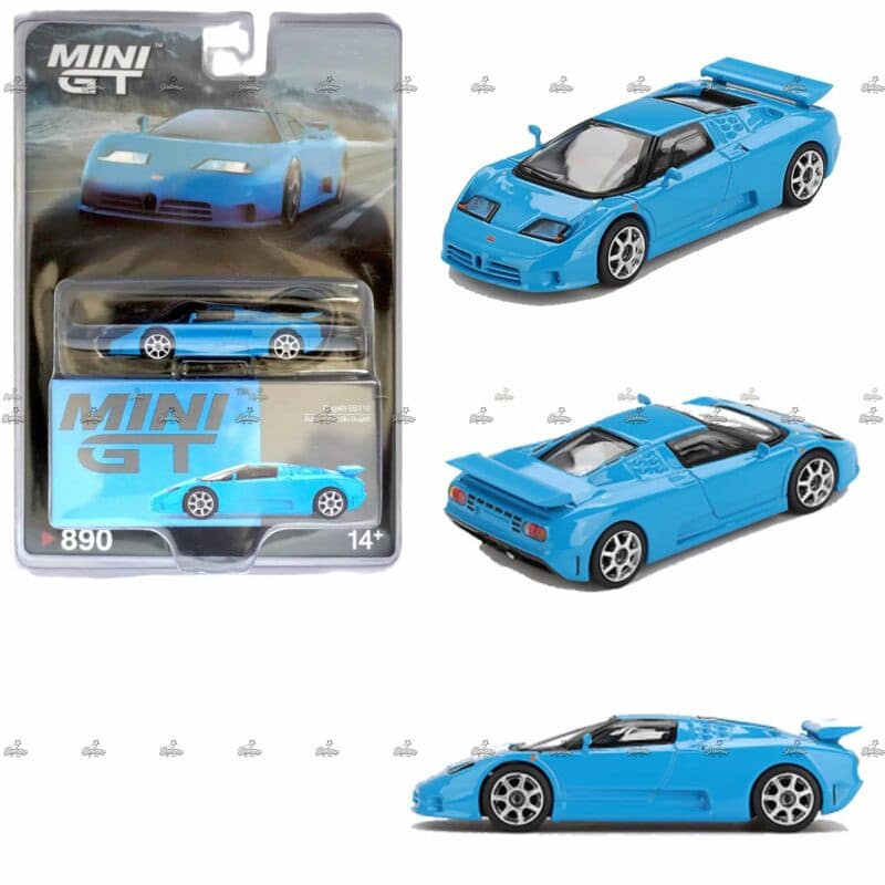 MINI GT   Bugatti EB110 Super Sport Blu Bugatti 890 a