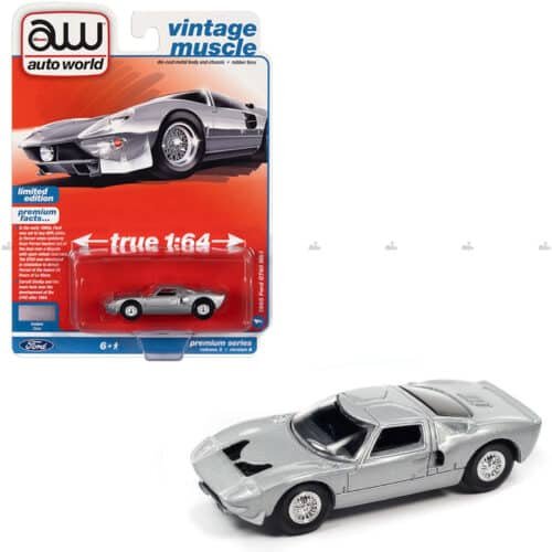 Autoworld   1965 Ford GT40 MK1   VINATGE MUSCLE Silver