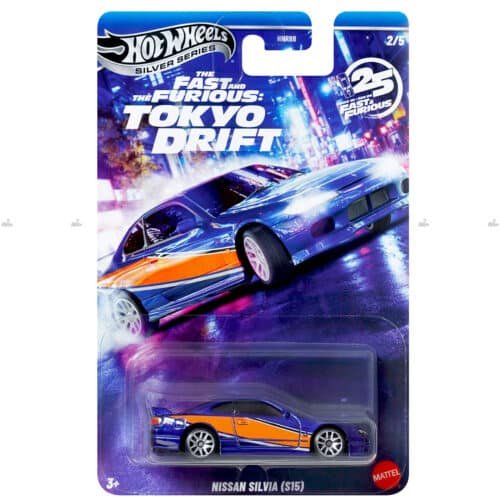 Hot Wheels Silver Series   Nissan Silvia S15   Tokyo Drift   25 YEARS EDITION