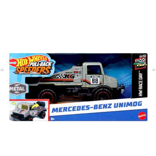 Hot Wheels Pull Back Speeders   Mercedes  Benz Unimog   HW RACE DAY