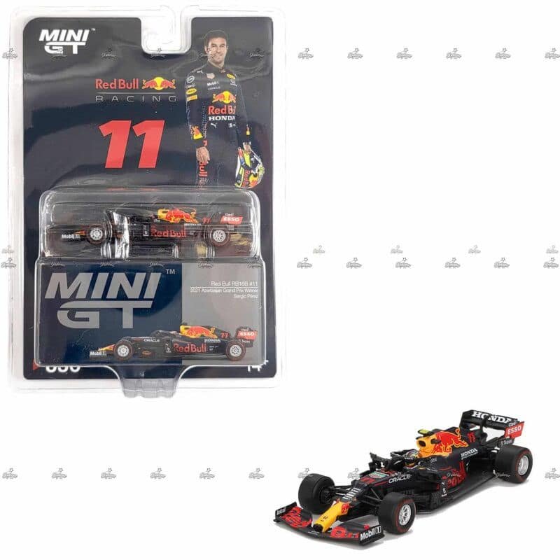 MINI GT   Red Bull RB16B 11 Sergio Perez 2021 Azerbaijan Grand Prix Winner 836 Q