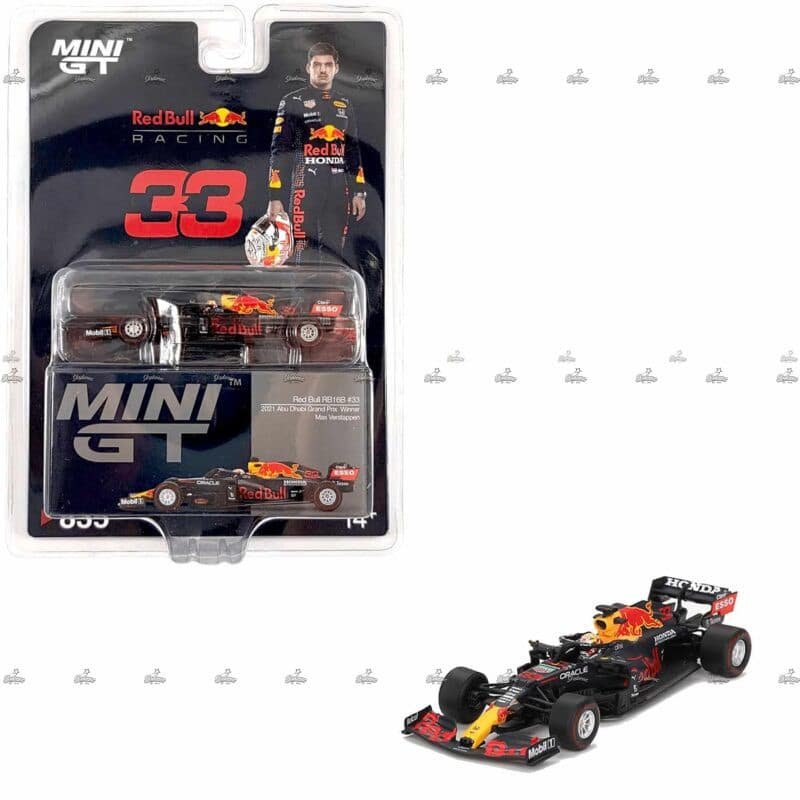MINI GT   Red Bull RB16B 33 2021 Abu Dhabi Grand prix Winner   Max Verstappen 835 Q