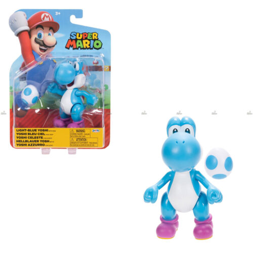Nintendo Super Mario 4 inch Action Figure LIGHT BLUE YOSHI