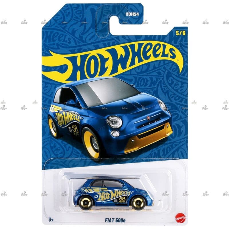 Hot Wheels Exclusive   Fiat 500e   CHROME SERIES 58th ANNIVERASARY EDITION