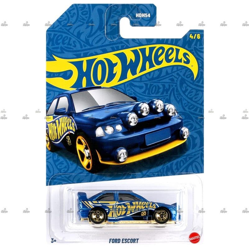 Hot Wheels Exclusive   Ford Escort   CHROME SERIES 58th ANNIVERASARY EDITION