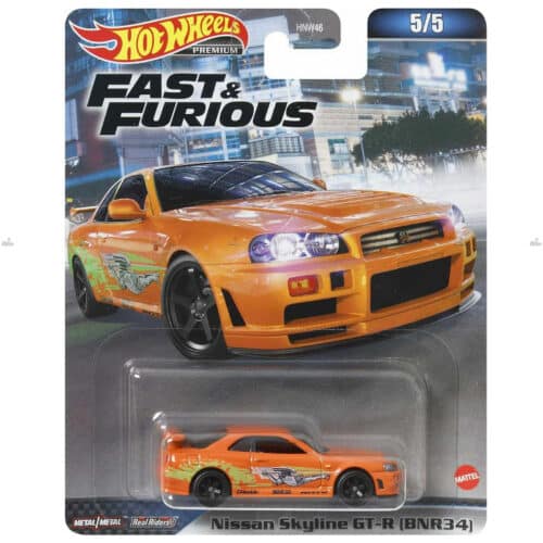 Hot Wheels Premium   Nissan Skyline GT R BNR34   FAST FURIOUS