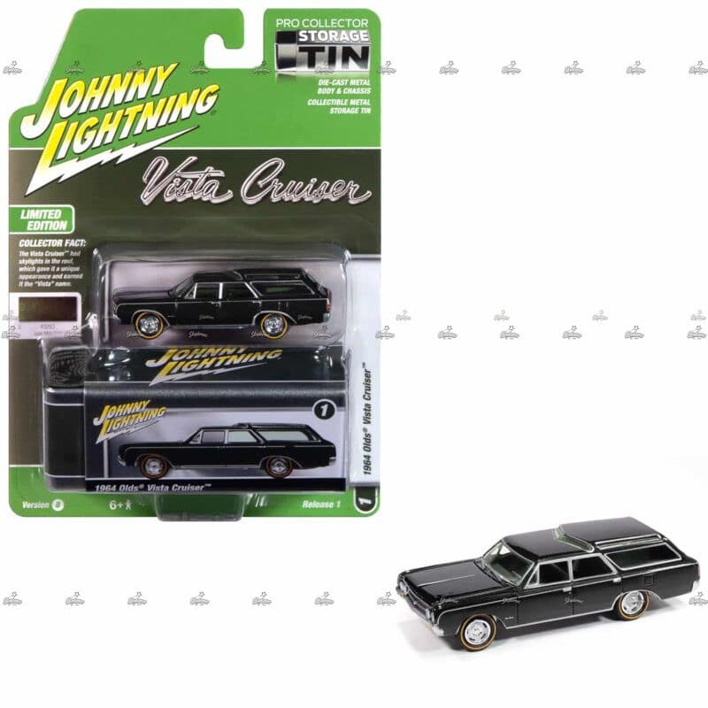 Johnny Lightning   1964 Olds Vista Cruiser   VISTA CRUISER WITH PRO COLLECTOR STORAGE TIN