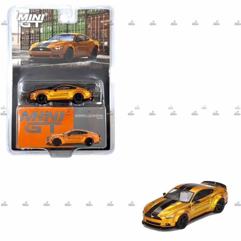 MINI GT   LB Works Ford Mustang   LB GOLD 847 AA